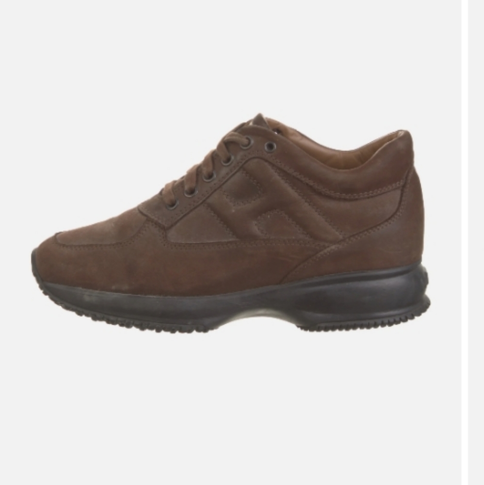 Hogan Interactive Brown Suede Sneakers Shoes